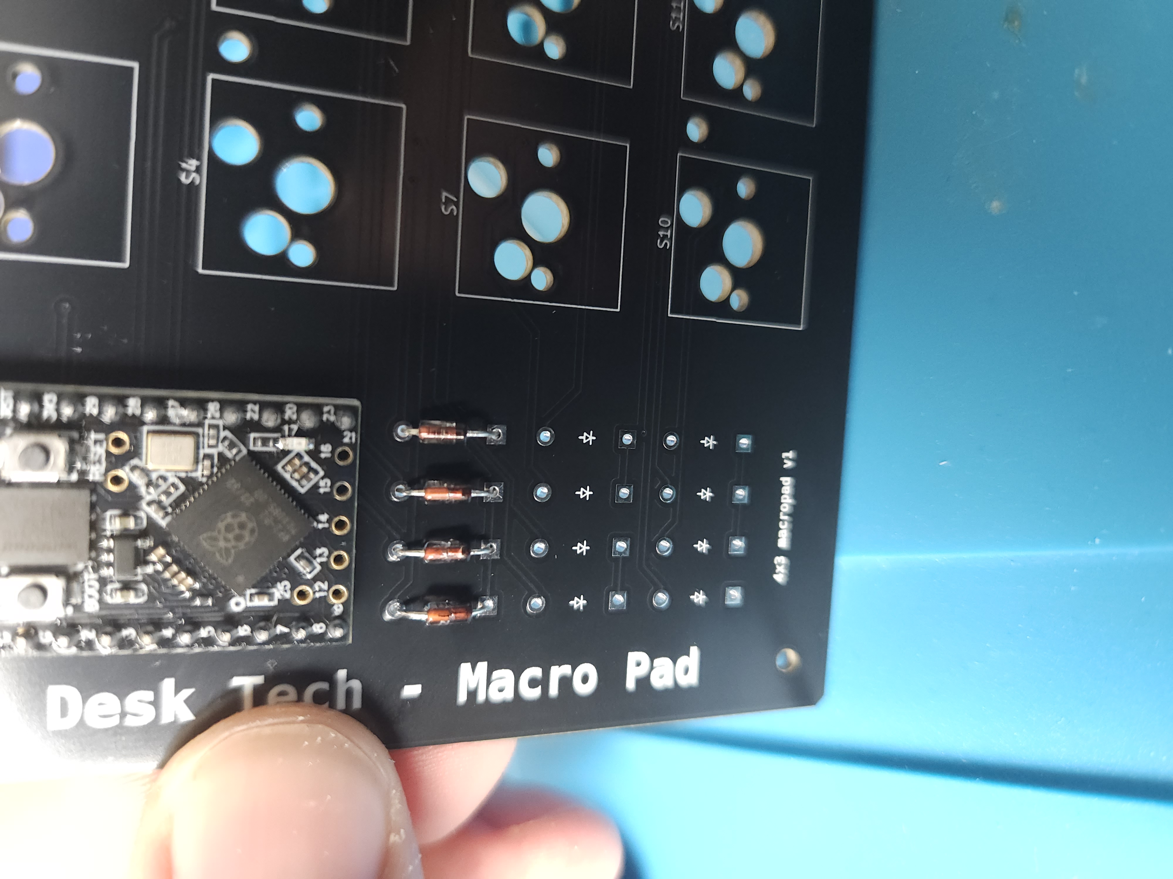 Diodes in the front of the PCB